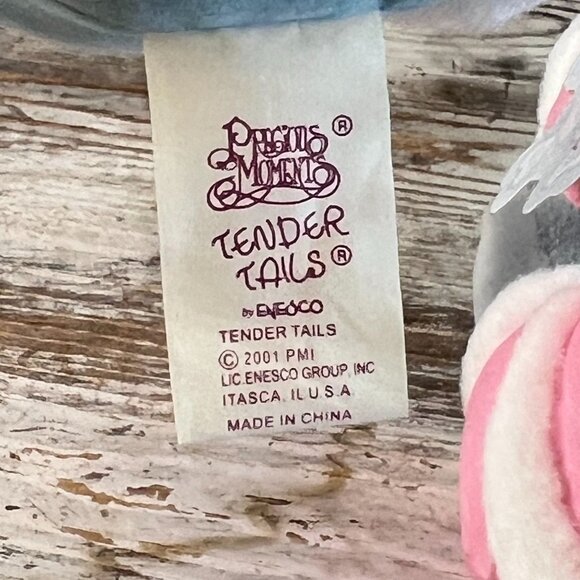 NEW Vintage Precious Moments Tender Tails Pink & Blue Polar Bears - Picture 5 of 8